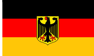 Deutschlandfahne mit Wappen